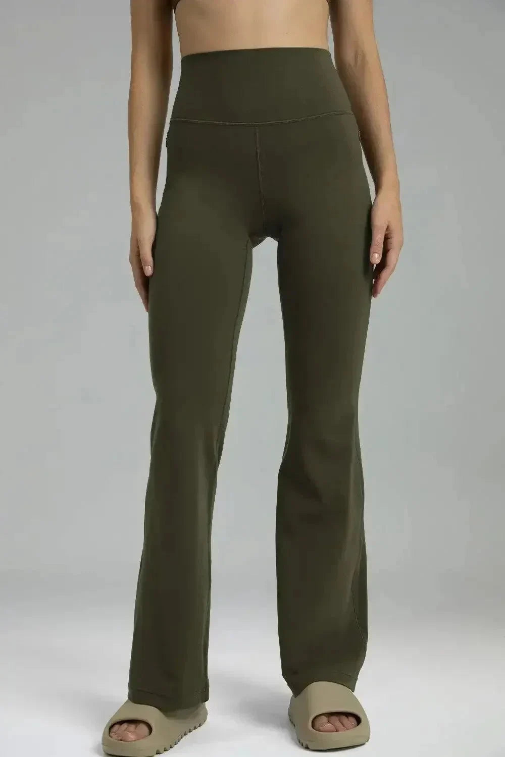 Dreamlux® Zip Pocket Flared Bootcut Yoga Pant 29.5" — Olive