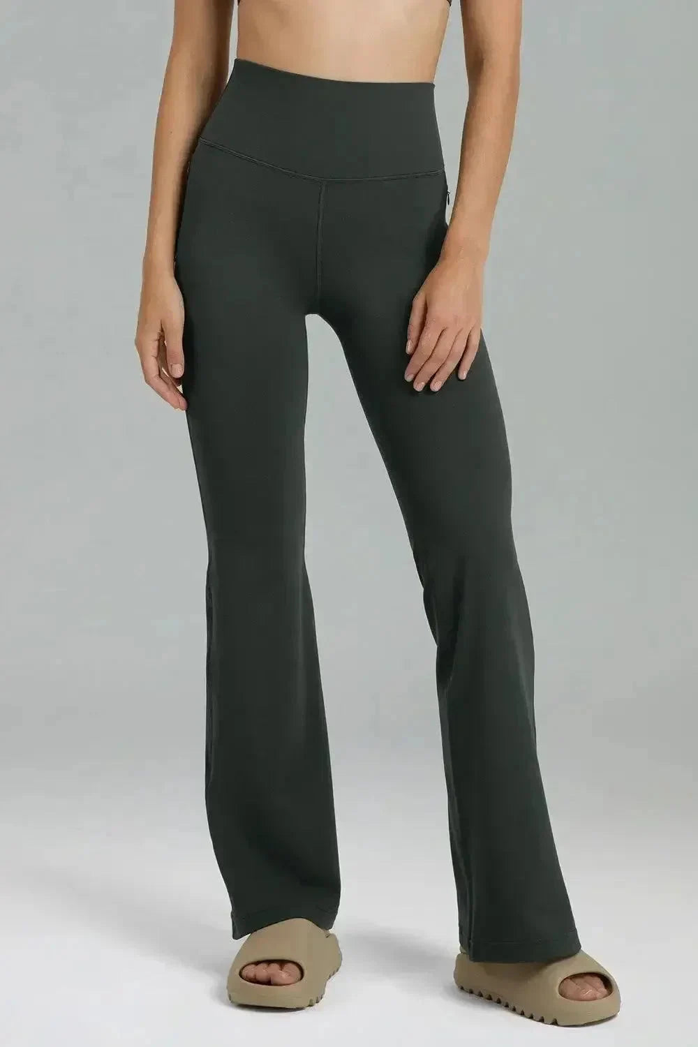 Dreamlux® Zip Pocket Flared Bootcut Yoga Pant 29.5" — Major Brown