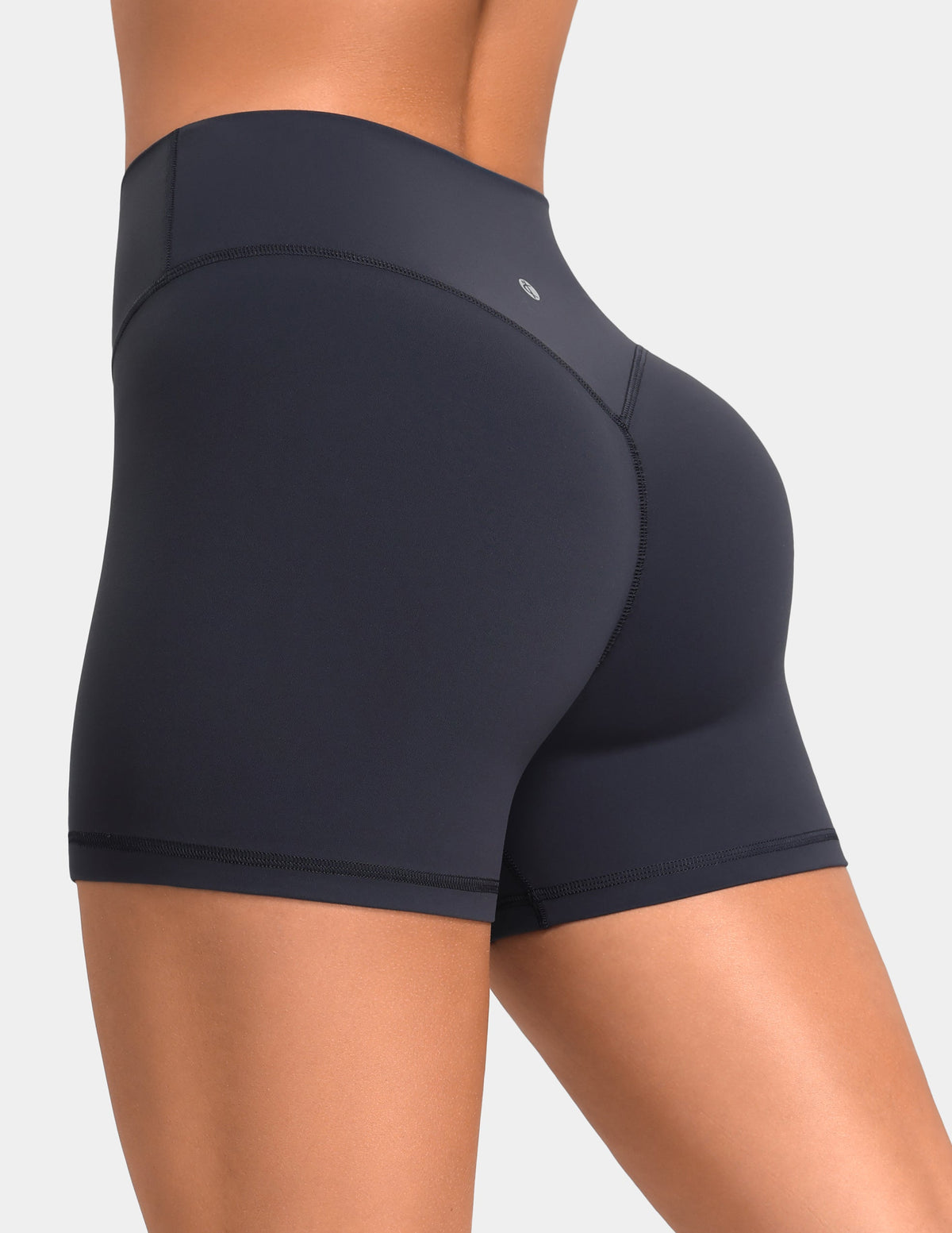 Sculptiva® Butt Scrunch No Front Seam 4'' Sports Short — Blue Ink