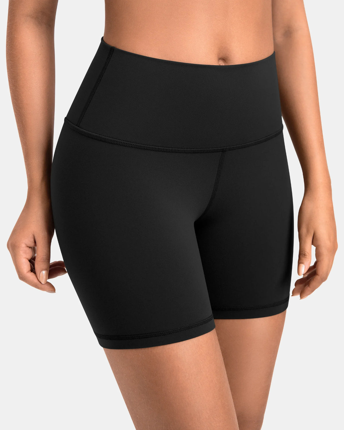 Dreamlux® Buttery Soft 6" Cropped Everyday & Workout Short — Black