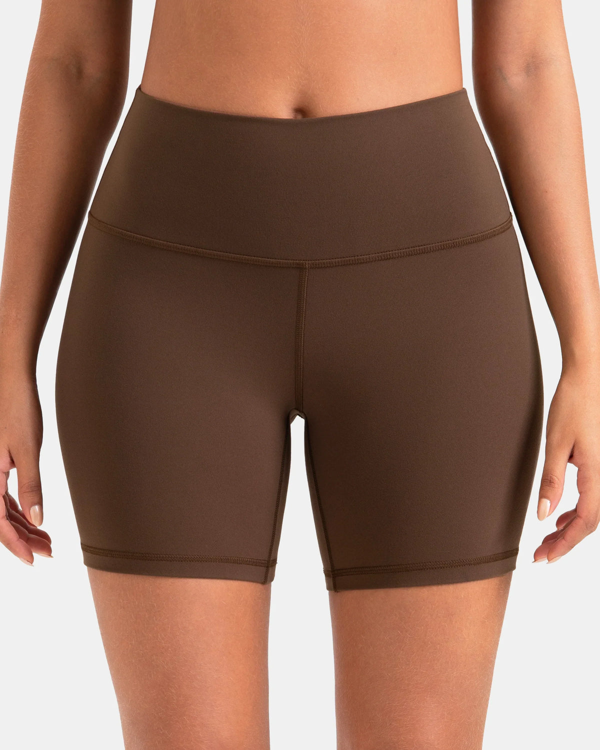 Dreamlux® Buttery Soft 6" Cropped Everyday & Workout Short — Cocoa