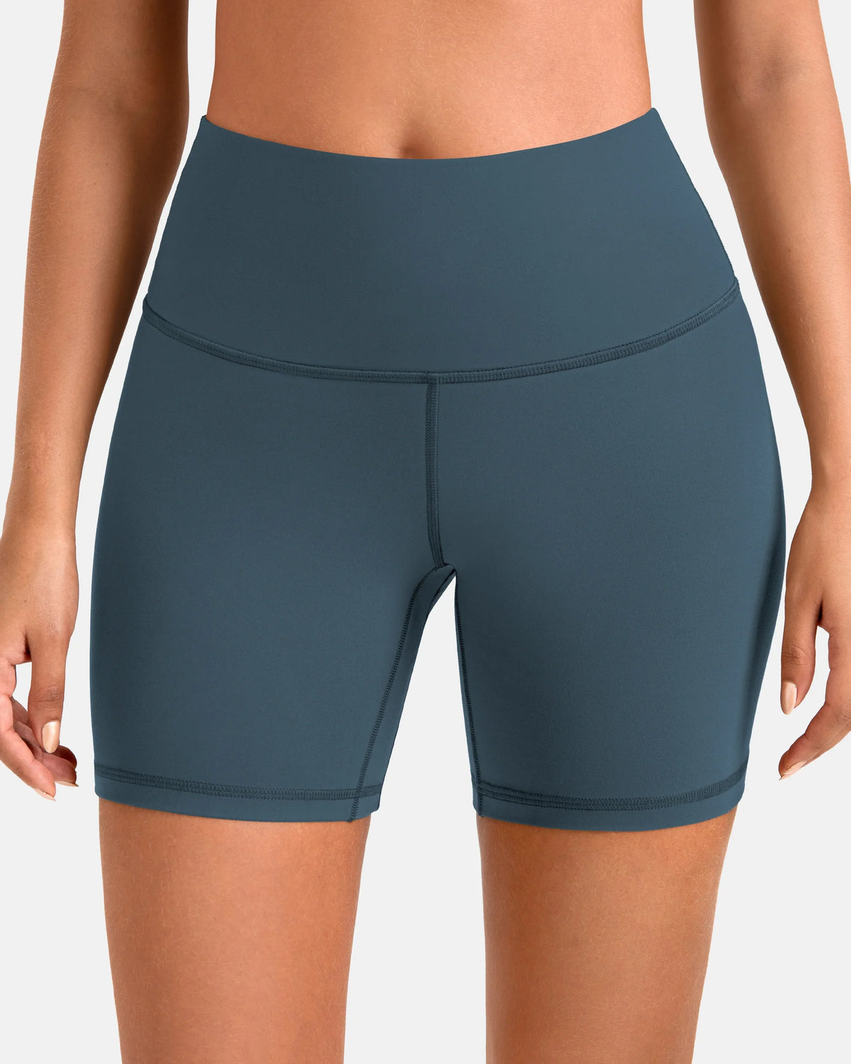 Dreamlux® Buttery Soft 6" Cropped Everyday & Workout Short — Dark Jasper