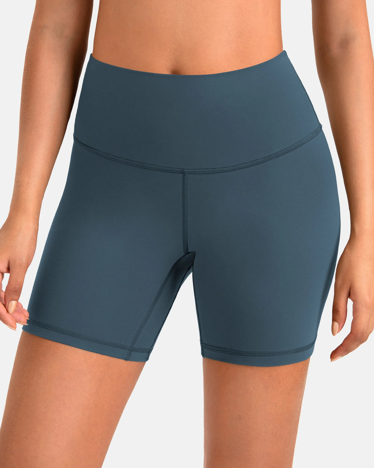 Dreamlux® Buttery Soft 6" Cropped Everyday & Workout Short — Dark Jasper