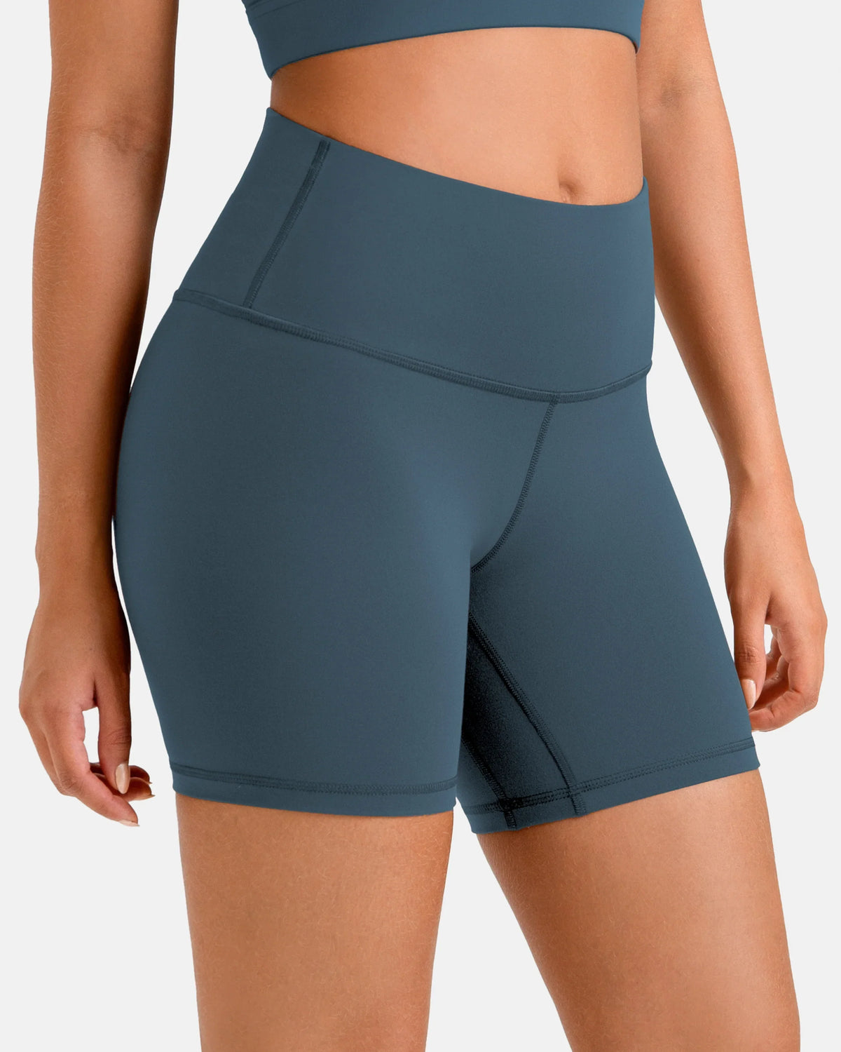 Dreamlux® Buttery Soft 6" Cropped Everyday & Workout Short — Dark Jasper