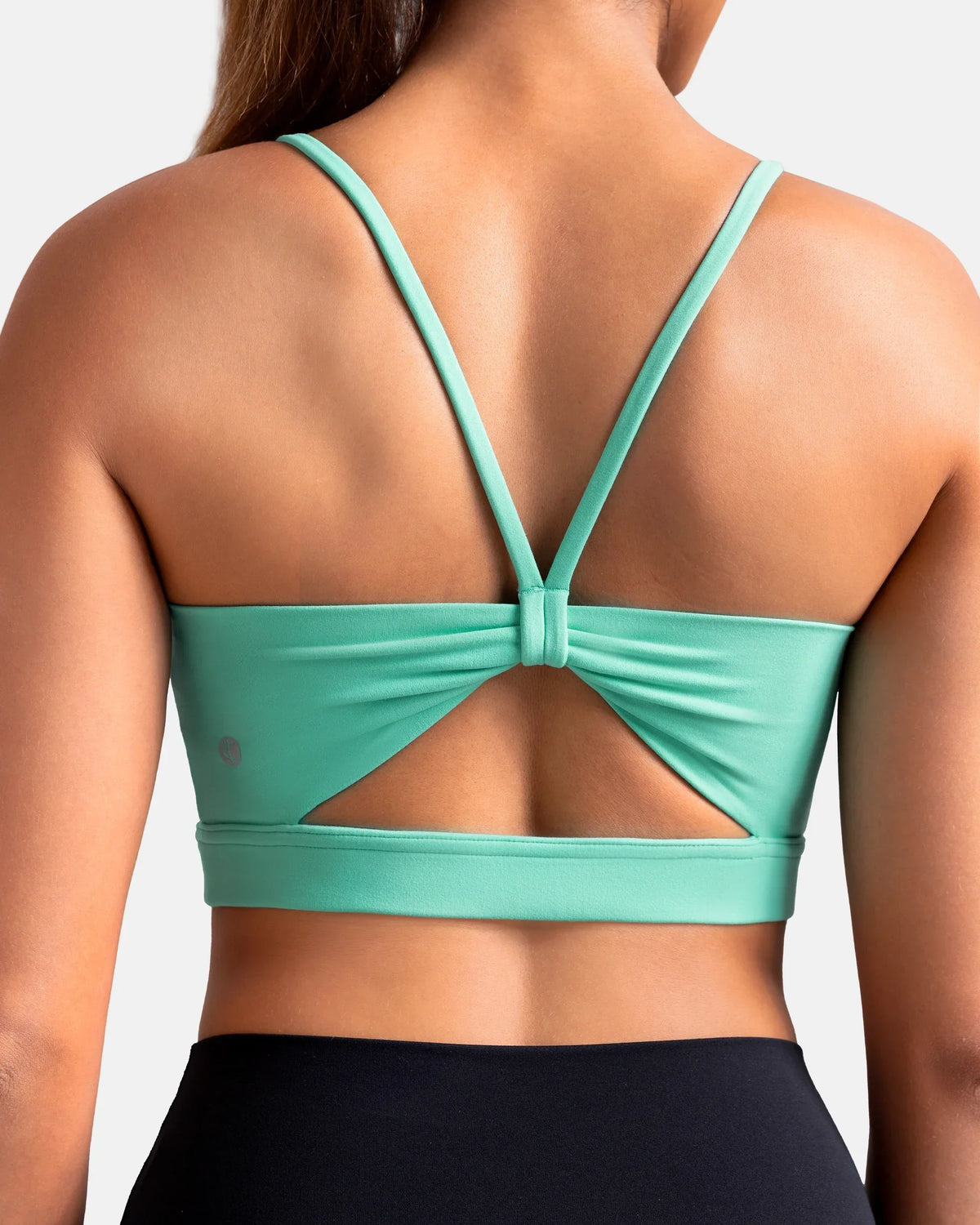 Dreamlux® Strappy Sports Bra w/ Bowknot Back — Cockatoo