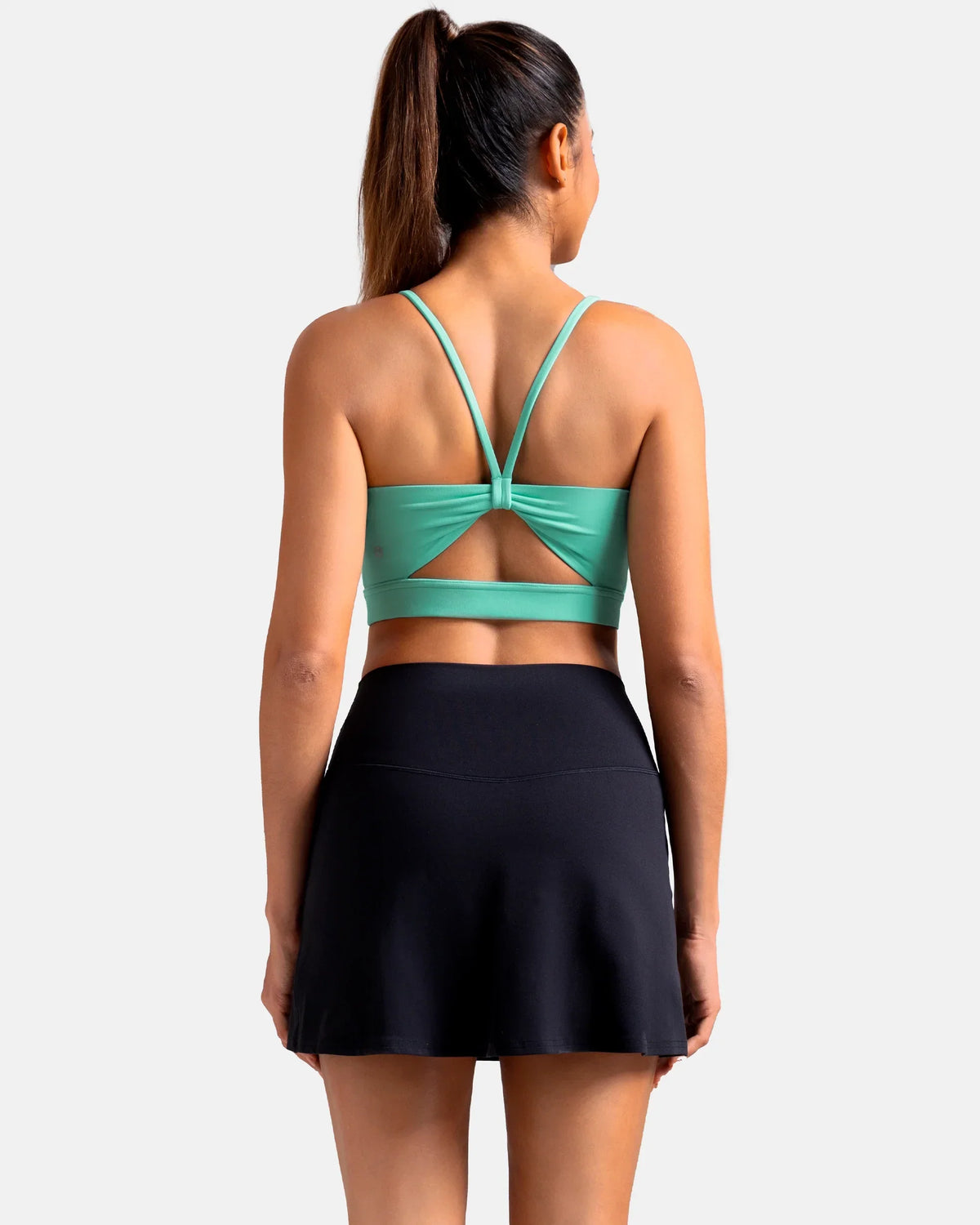 Dreamlux® Strappy Sports Bra w/ Bowknot Back — Cockatoo