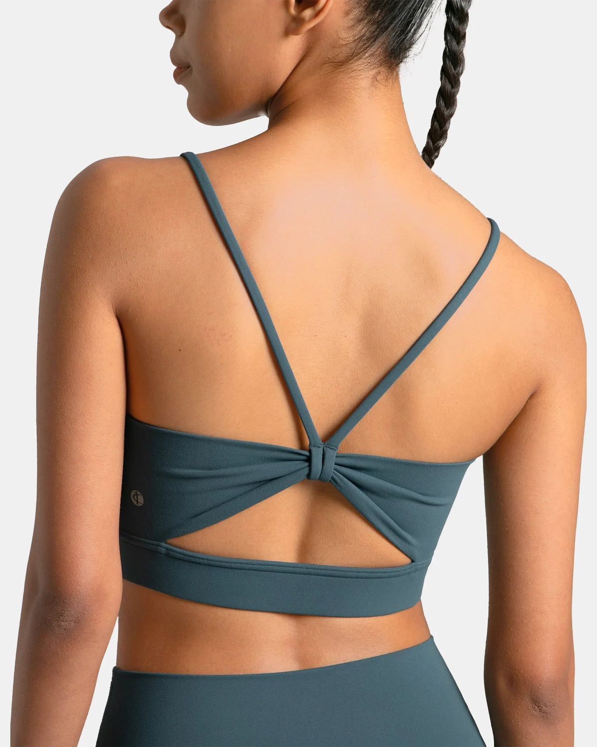 Dreamlux® Strappy Sports Bra w/ Bowknot Back — Dark Jasper