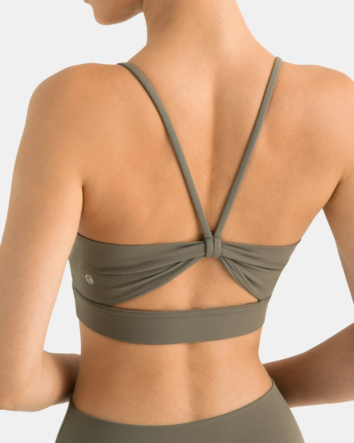 Dreamlux® Strappy Sports Bra w/ Bowknot Back — Major Brown