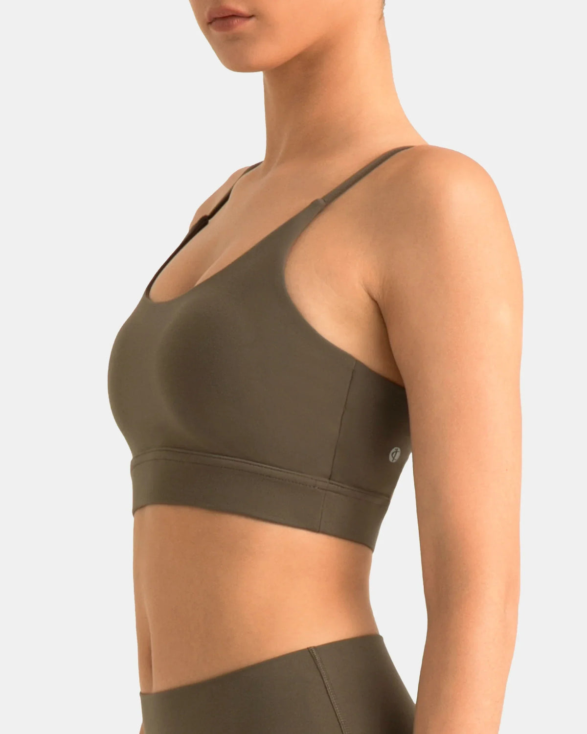 Dreamlux® Strappy Sports Bra w/ Bowknot Back — Olive