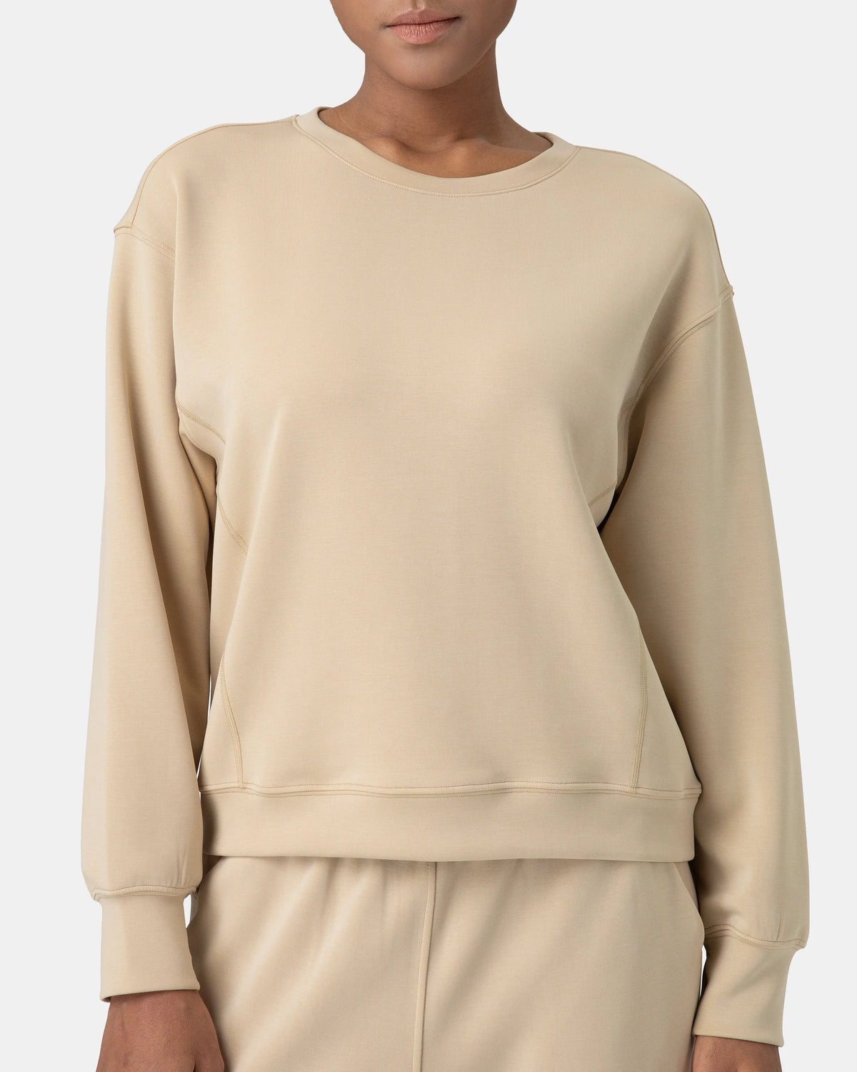 Velvra® Modal Crewneck Long Sleeve Sweatshirt 1
