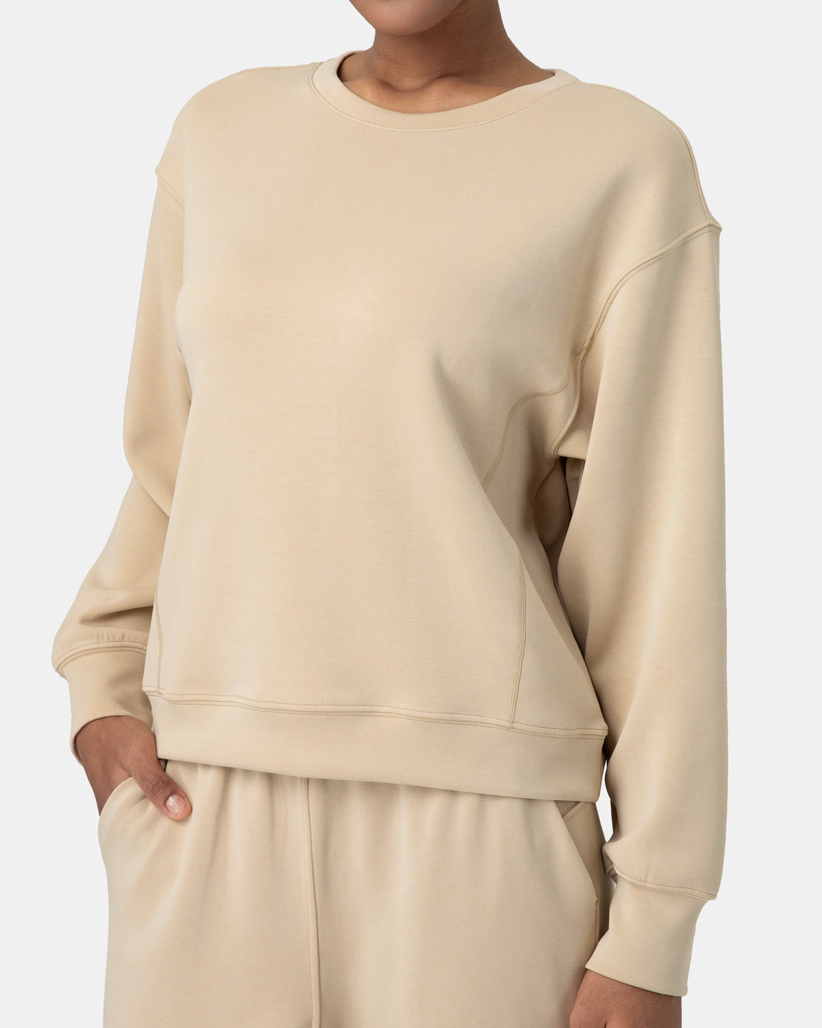 Velvra® Modal Crewneck Long Sleeve Sweatshirt 3