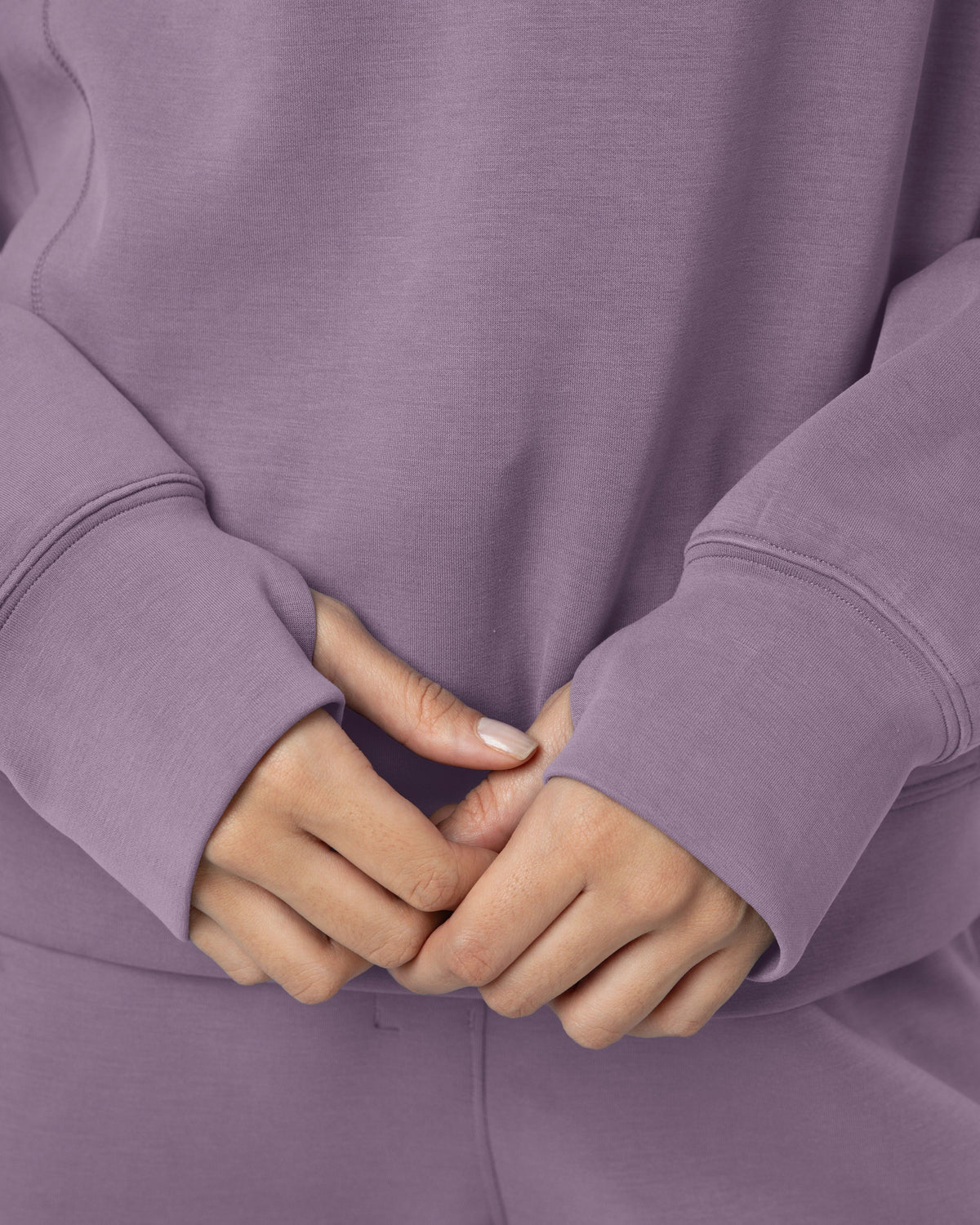Velvra® Modal Crewneck Long Sleeve Sweatshirt — Elderberry