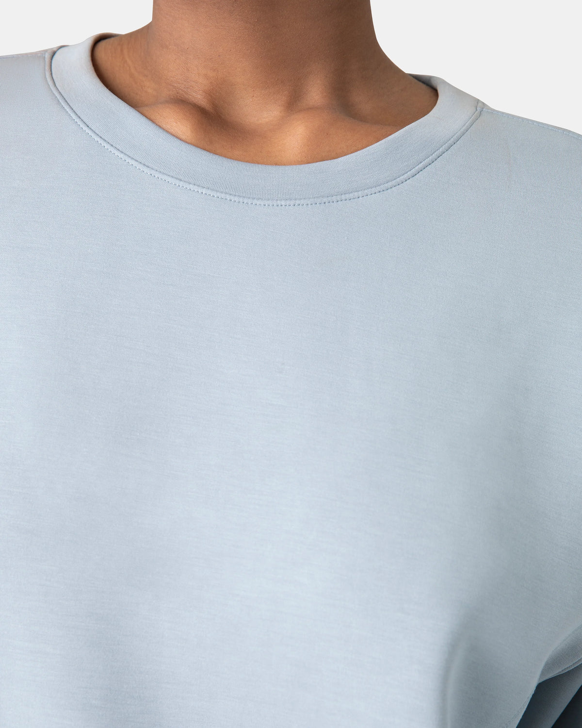 Velvra® Modal Crewneck Long Sleeve Sweatshirt — Faded Denim