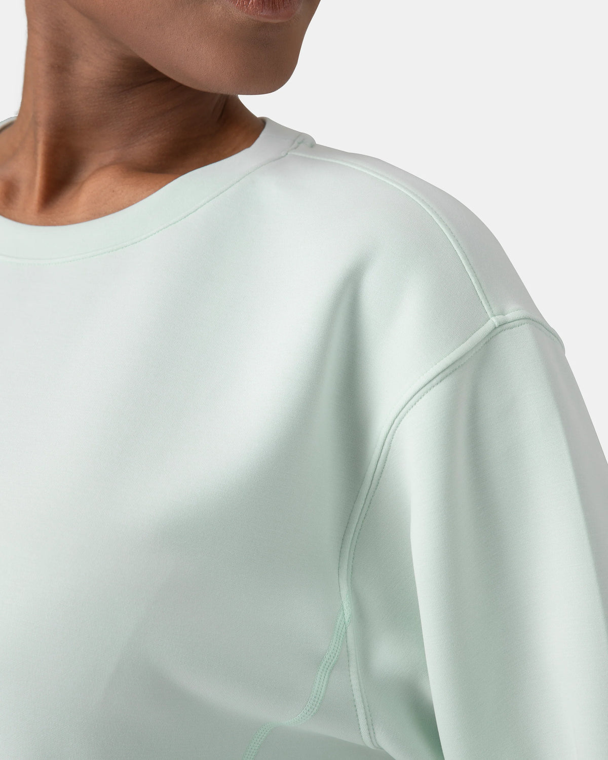 Velvra® Modal Crewneck Long Sleeve Sweatshirt — Mint Green