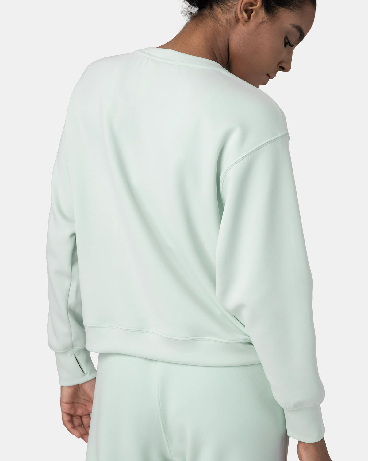 Velvra® Modal Crewneck Long Sleeve Sweatshirt — Mint Green