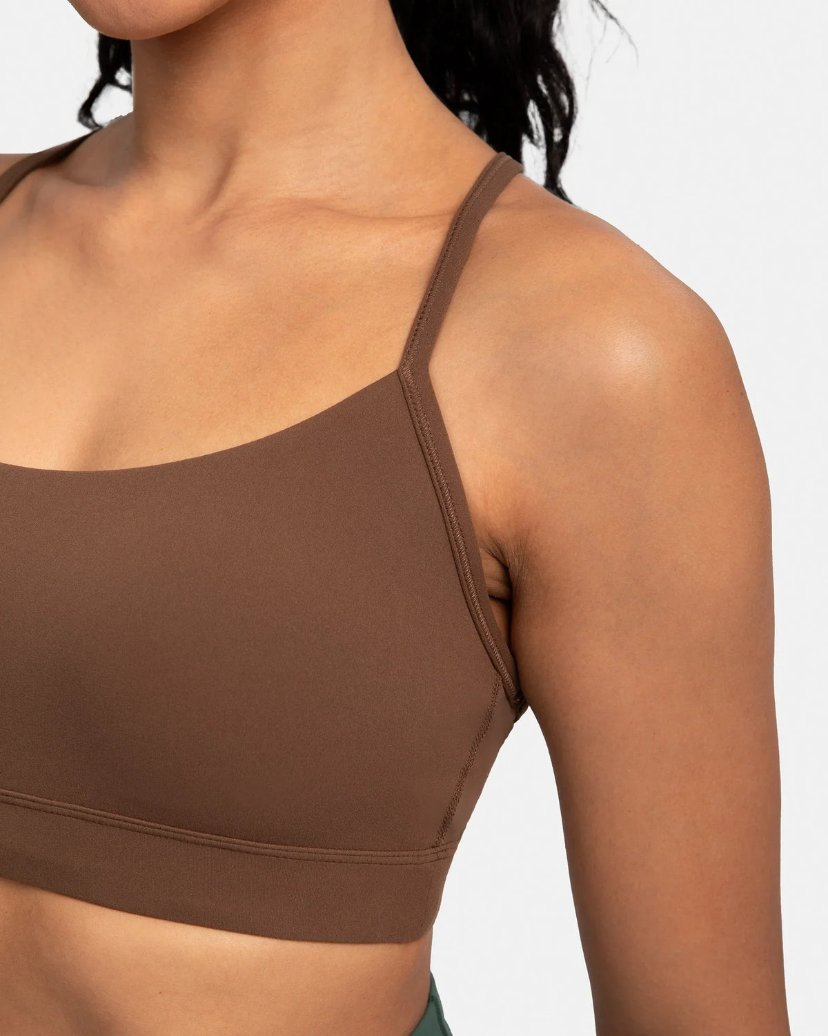 Dreamlux® Y-Back Padded Sports Bra — Cocoa