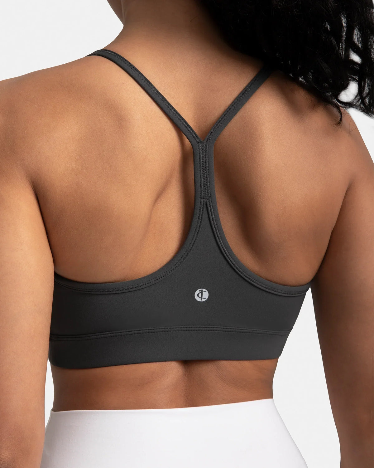 Dreamlux® Y-Back Padded Sports Bra — Dark Carbon