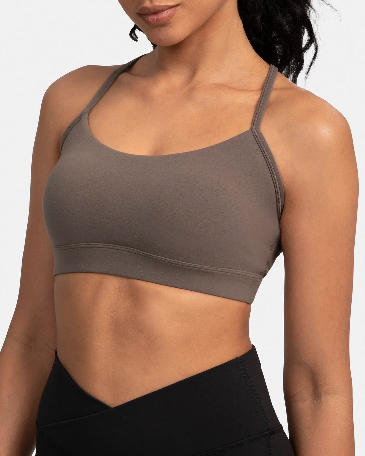 Dreamlux® Y-Back Padded Sports Bra — Major Brown