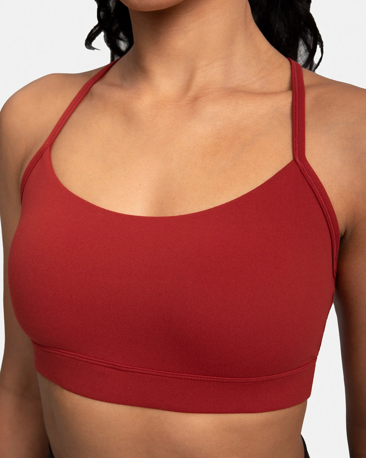 Dreamlux® Y-Back Padded Sports Bra — Merlot