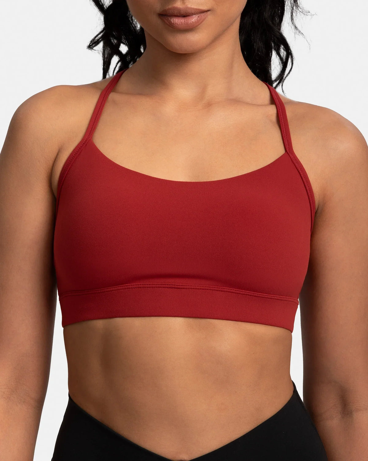 Dreamlux® Y-Back Padded Sports Bra — Merlot