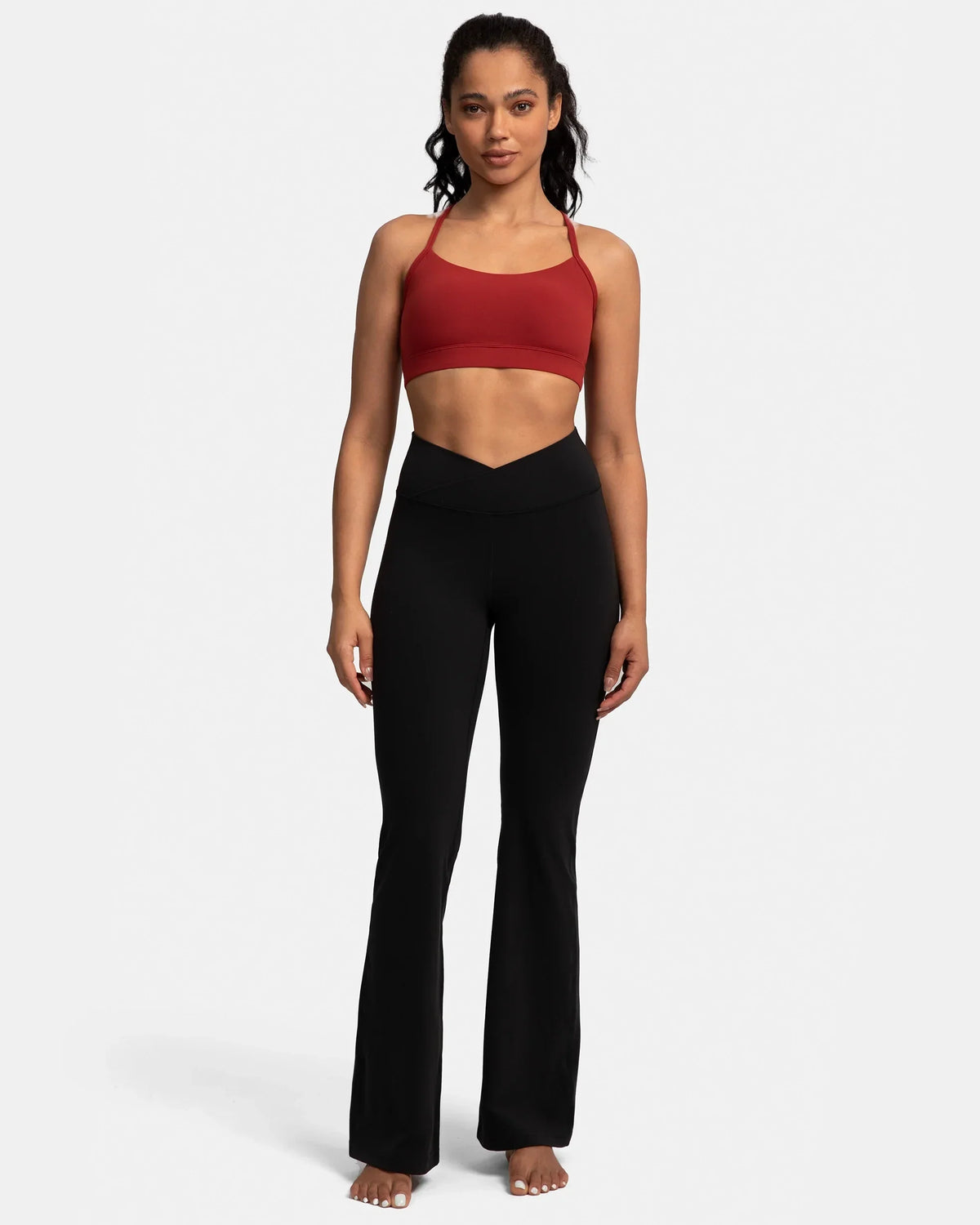 Dreamlux® Y-Back Padded Sports Bra — Merlot