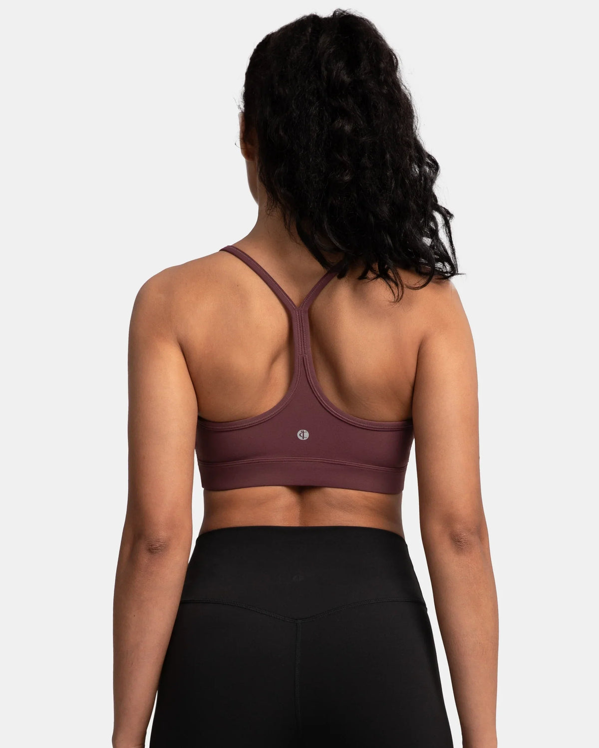 Dreamlux® Y-Back Padded Sports Bra — Plum Red