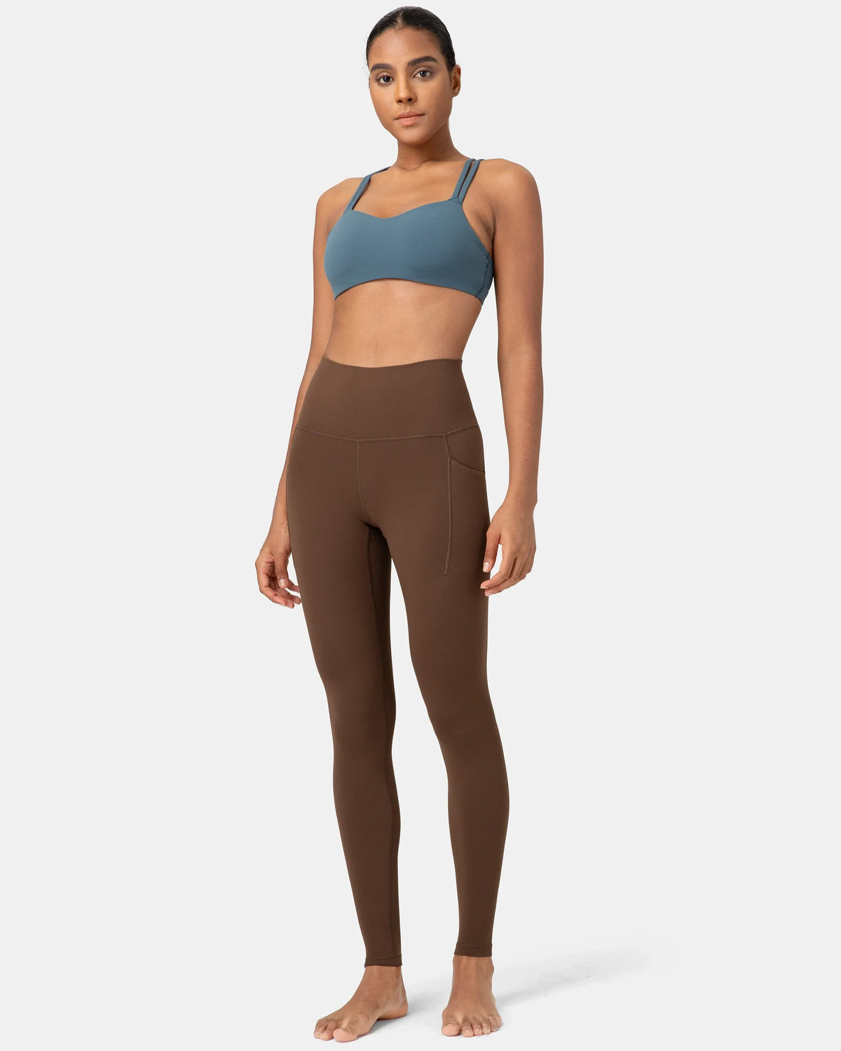 Dreamlux® Buttery Soft 28" Everyday & Workout Legging w/ Pockets — Cocoa