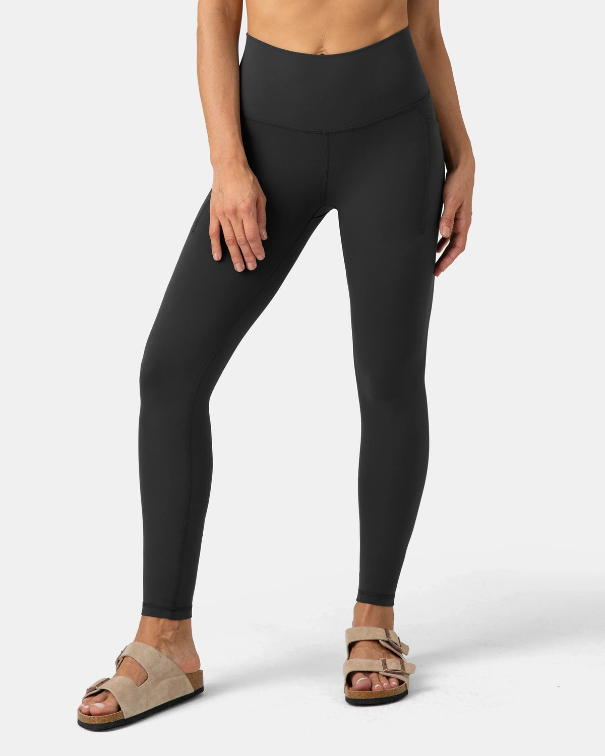 Dreamlux® Buttery Soft 28" Everyday & Workout Legging w/ Pockets — Dark Carbon
