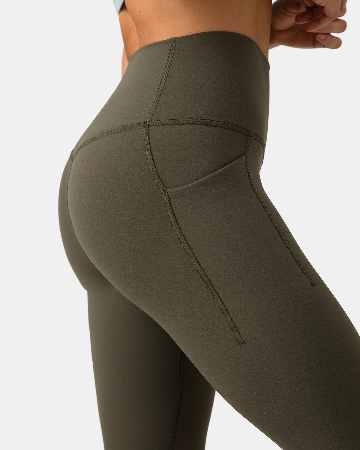 Dreamlux® Buttery Soft 28" Everyday & Workout Legging w/ Pockets — Olive
