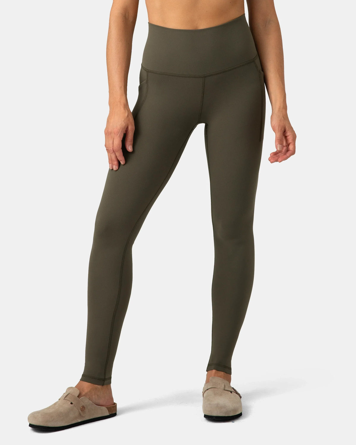 Dreamlux® Buttery Soft 28" Everyday & Workout Legging w/ Pockets — Olive