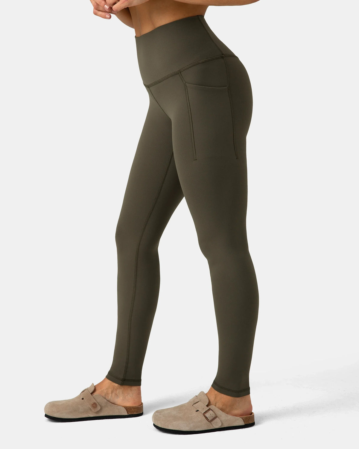 Dreamlux® Buttery Soft 28" Everyday & Workout Legging w/ Pockets — Olive