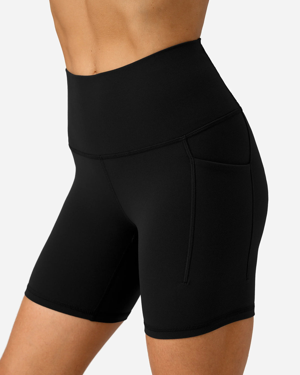 Dreamlux® Buttery Soft Everyday & Workout Short 6" w/ Pockets — Black