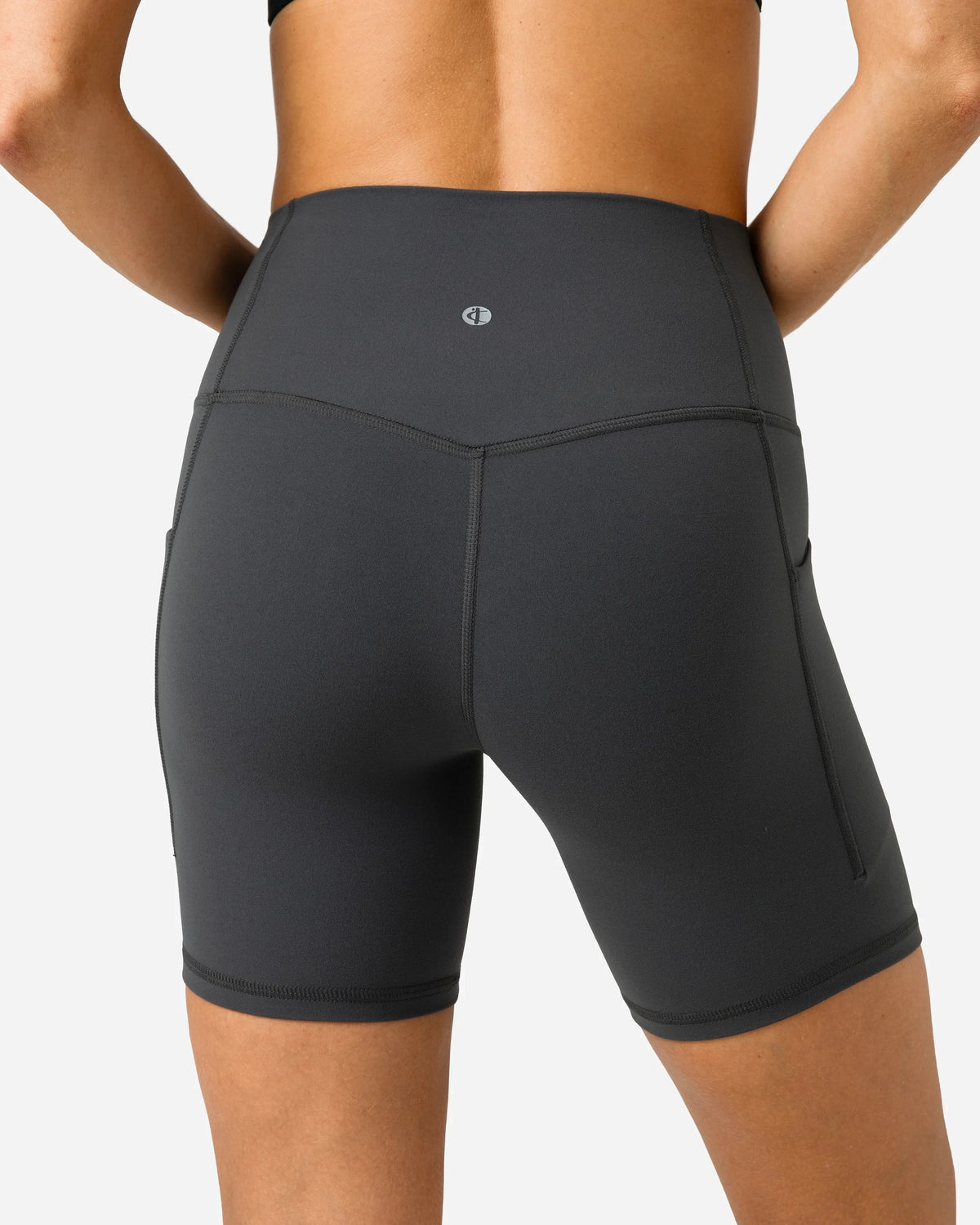 Dreamlux® Buttery Soft Everyday & Workout Short 6" w/ Pockets — Dark Carbon