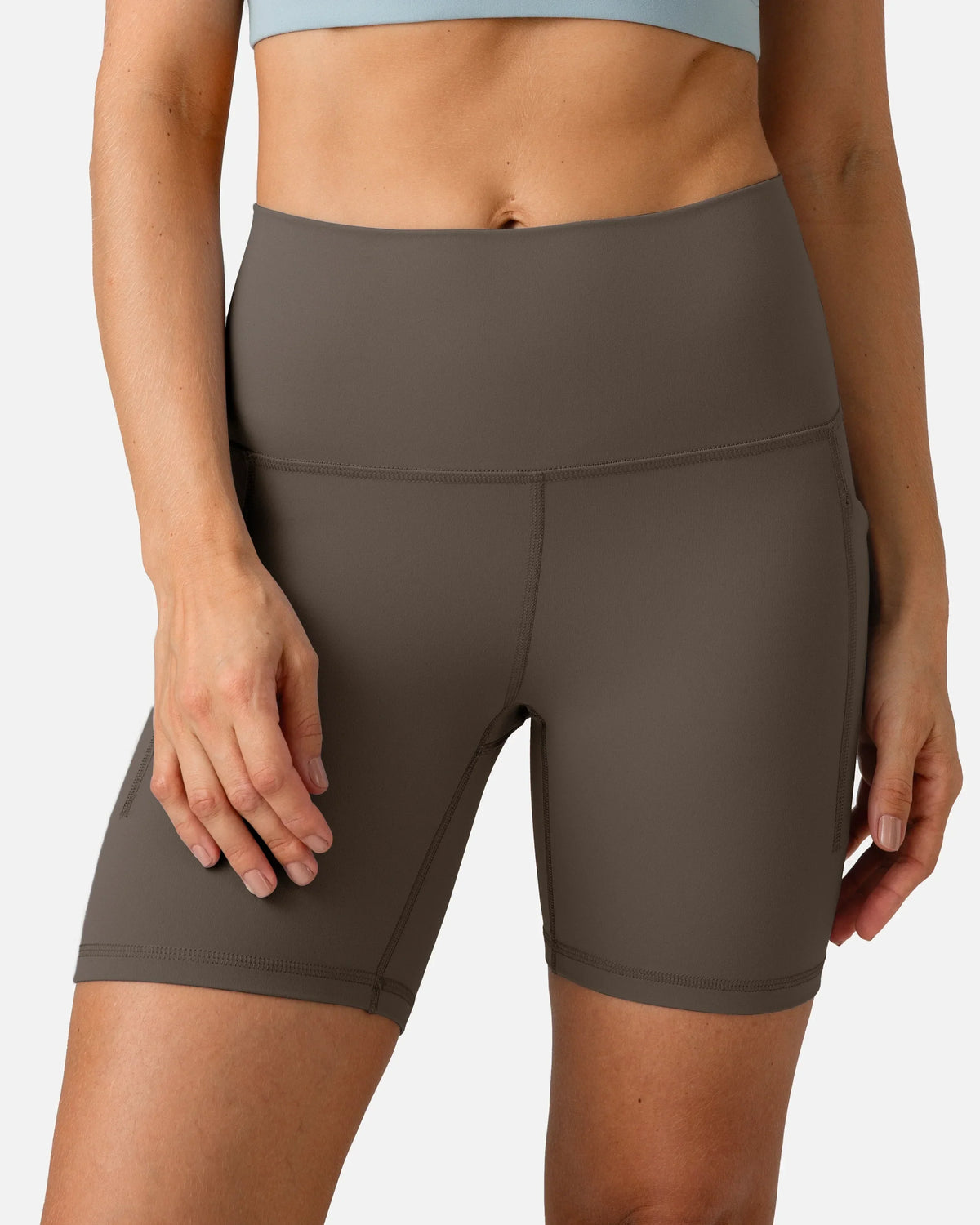 Dreamlux® Buttery Soft Everyday & Workout Short 6" w/ Pockets — Major Brown