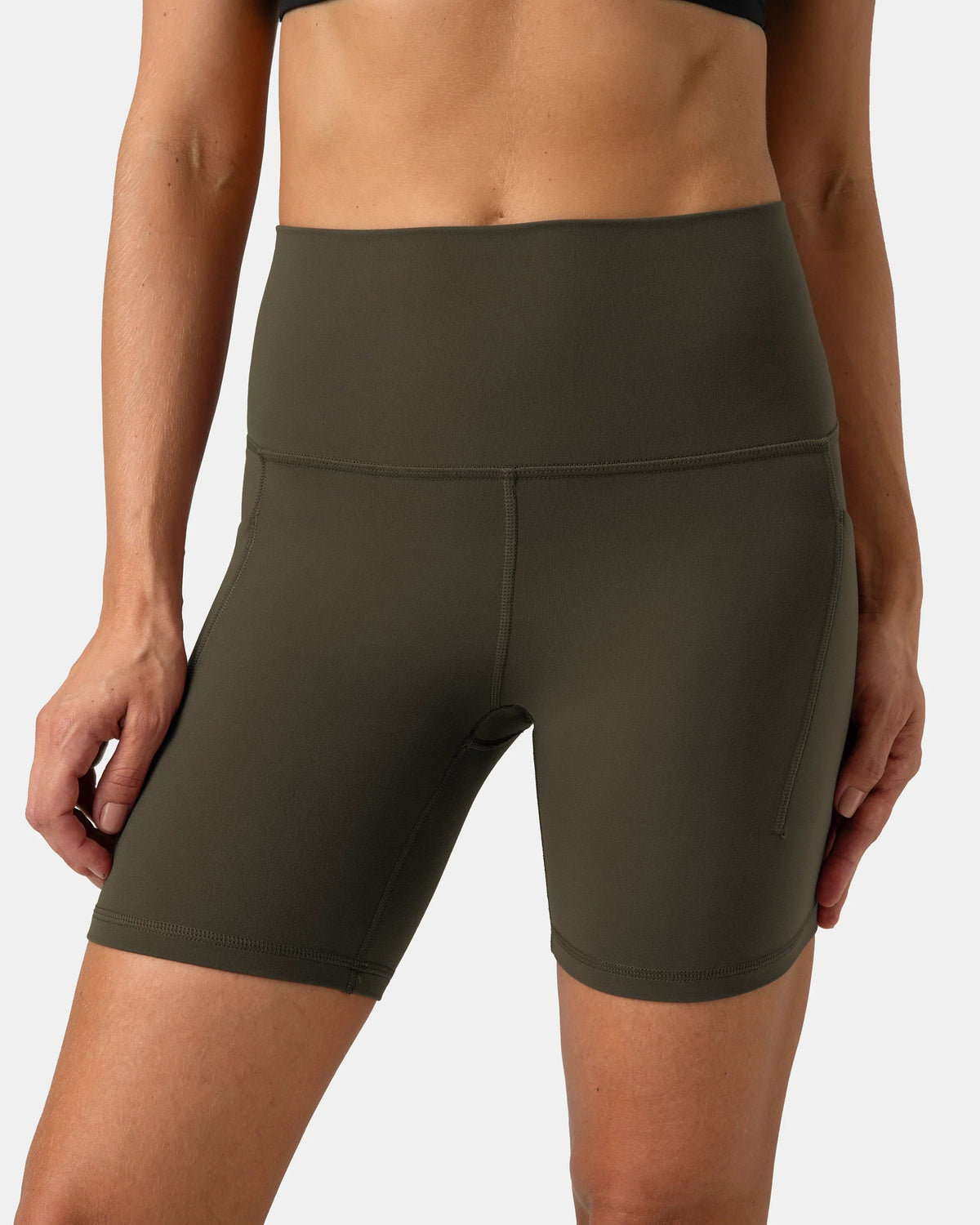 Dreamlux® Buttery Soft Everyday & Workout Short 6" w/ Pockets — Olive