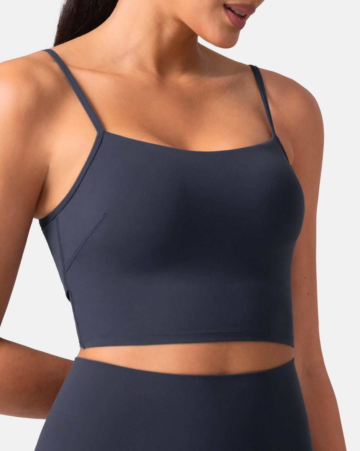 Dreamlux Tank Tops with Built‑in Bra — Black