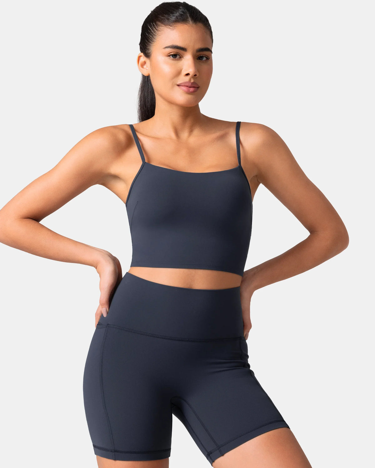Dreamlux Tank Tops with Built‑in Bra — Black