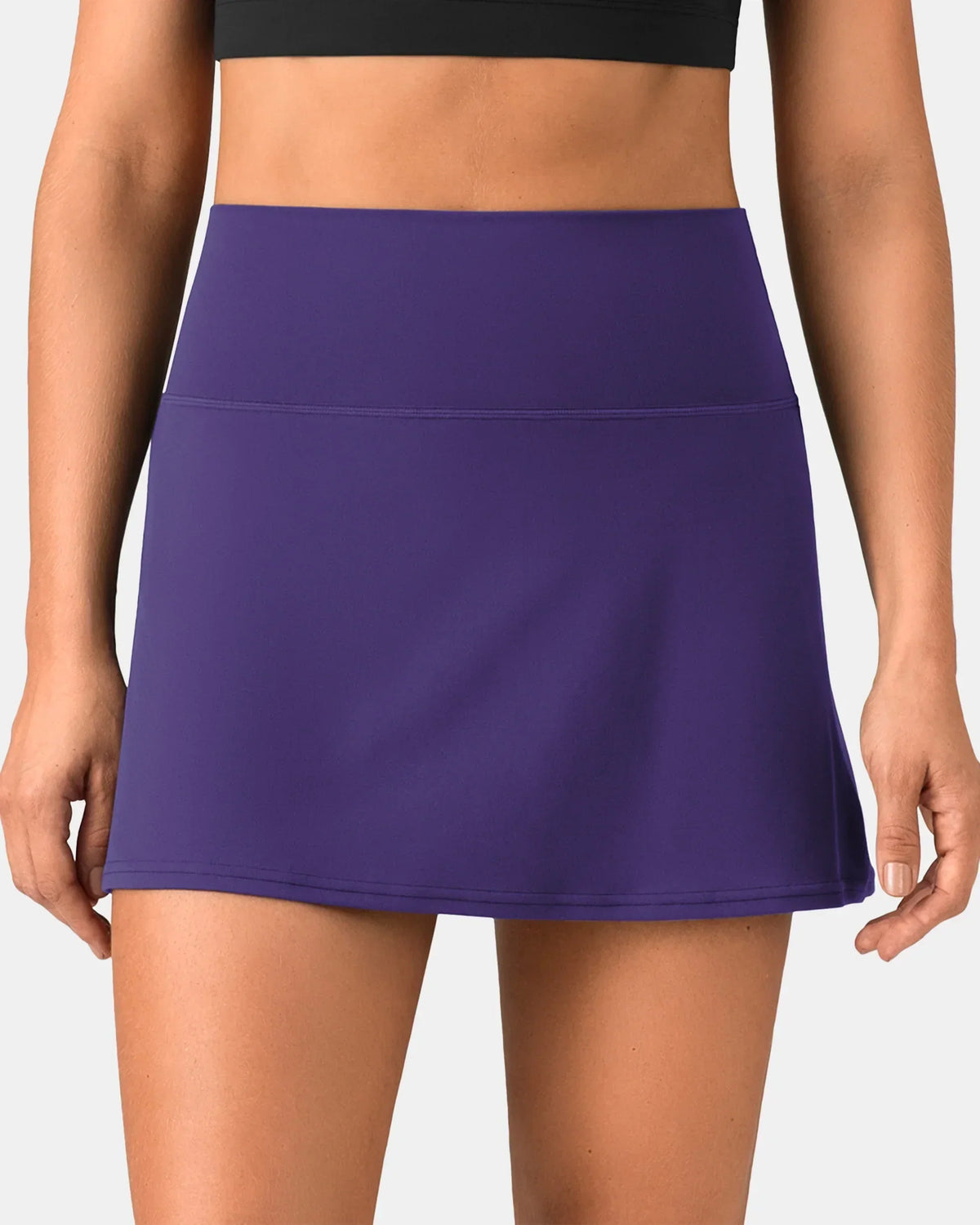 Dreamlux® Athletic Tennis Skirt w/ Built-in Shorts & Pockets — Mulberry Purple