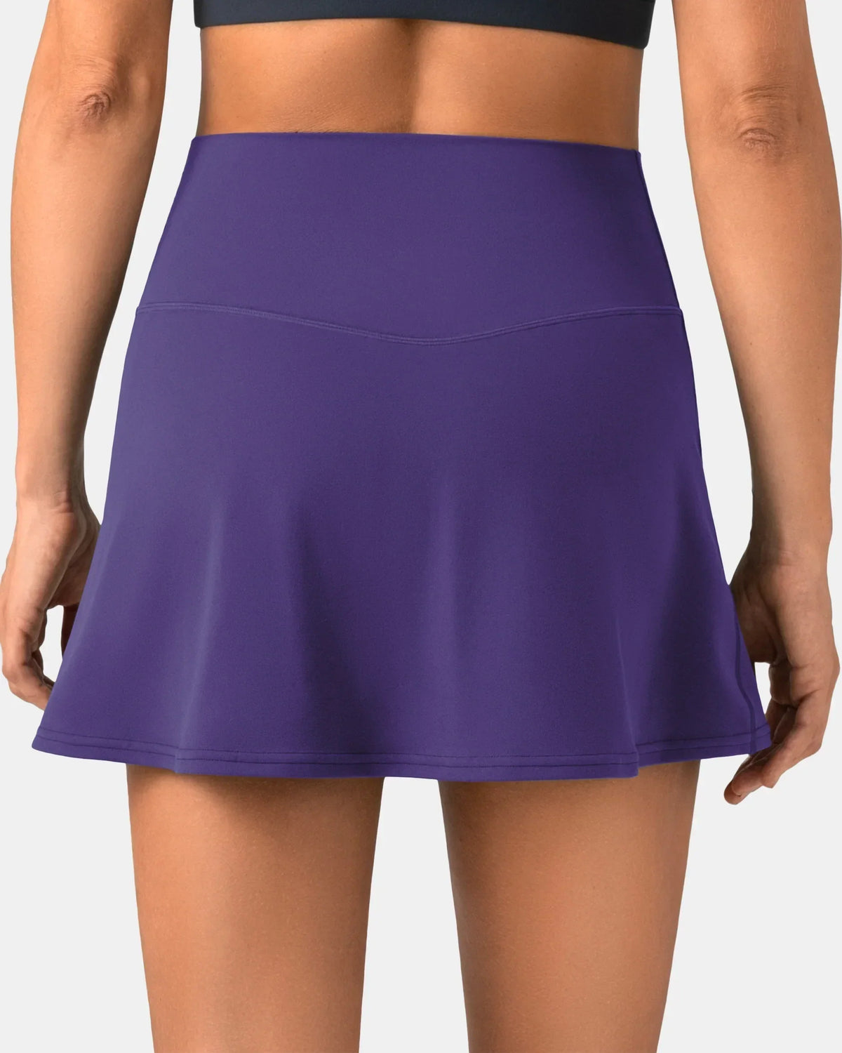 Dreamlux® Athletic Tennis Skirt w/ Built-in Shorts & Pockets — Mulberry Purple