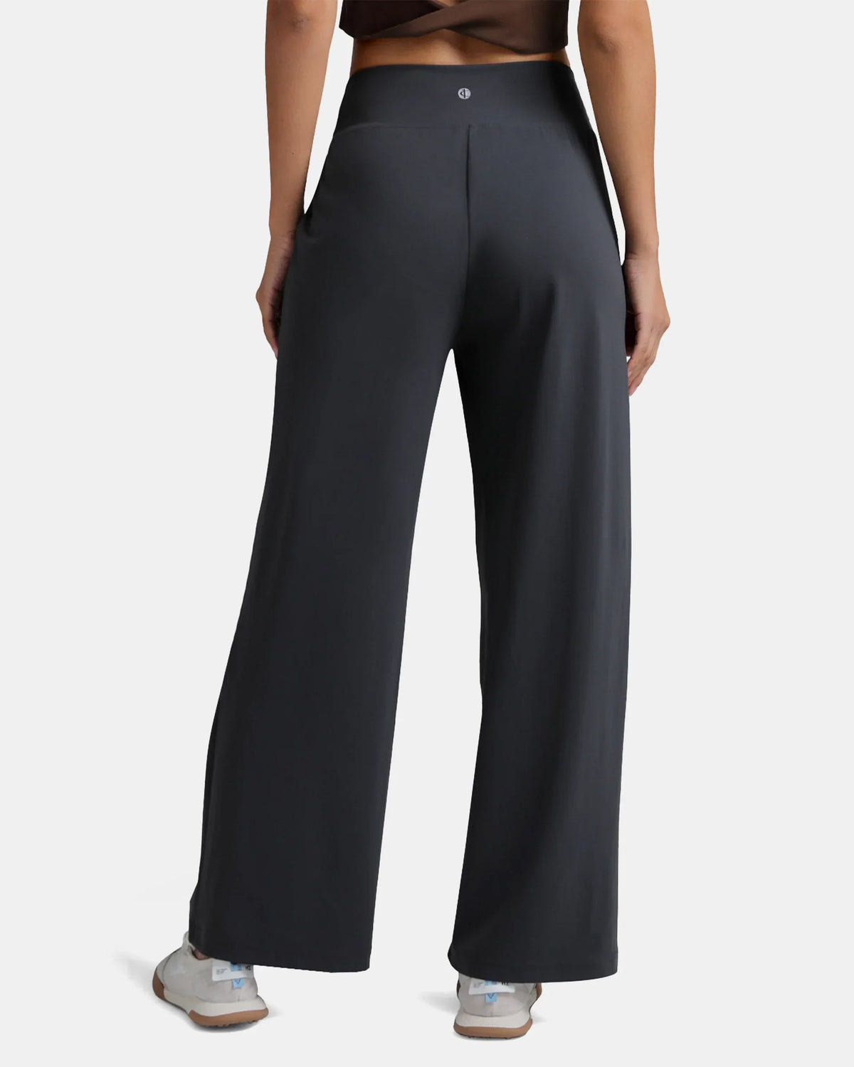 Dreamlux® Mid Waisted Wide Leg Athletic Pant 29.5" — Dark Carbon