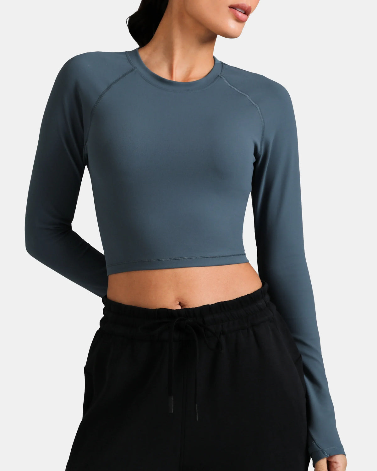 Dreamlux® Long Sleeve Cropped Workout Shirt 1