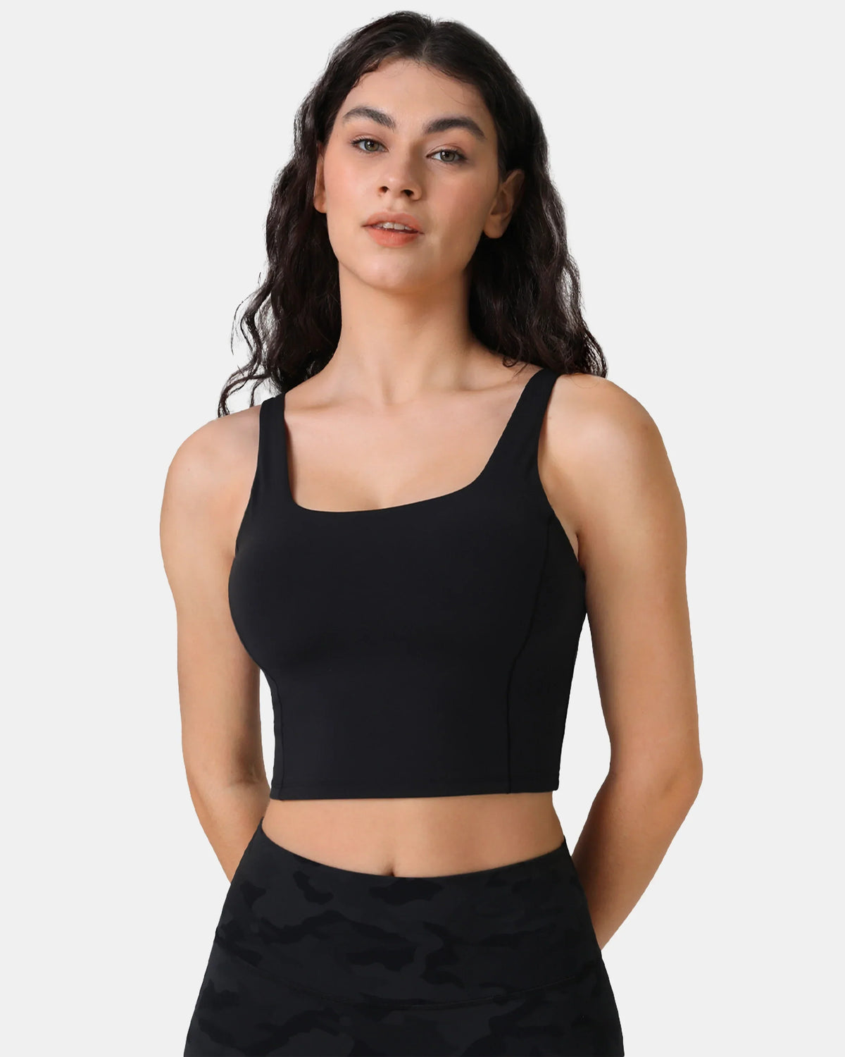 Dreamlux® Criss-Cross Back Sports Bra — Black