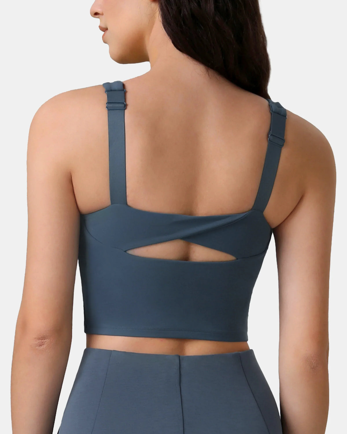 Dreamlux® Criss-Cross Back Sports Bra — Dark Jasper