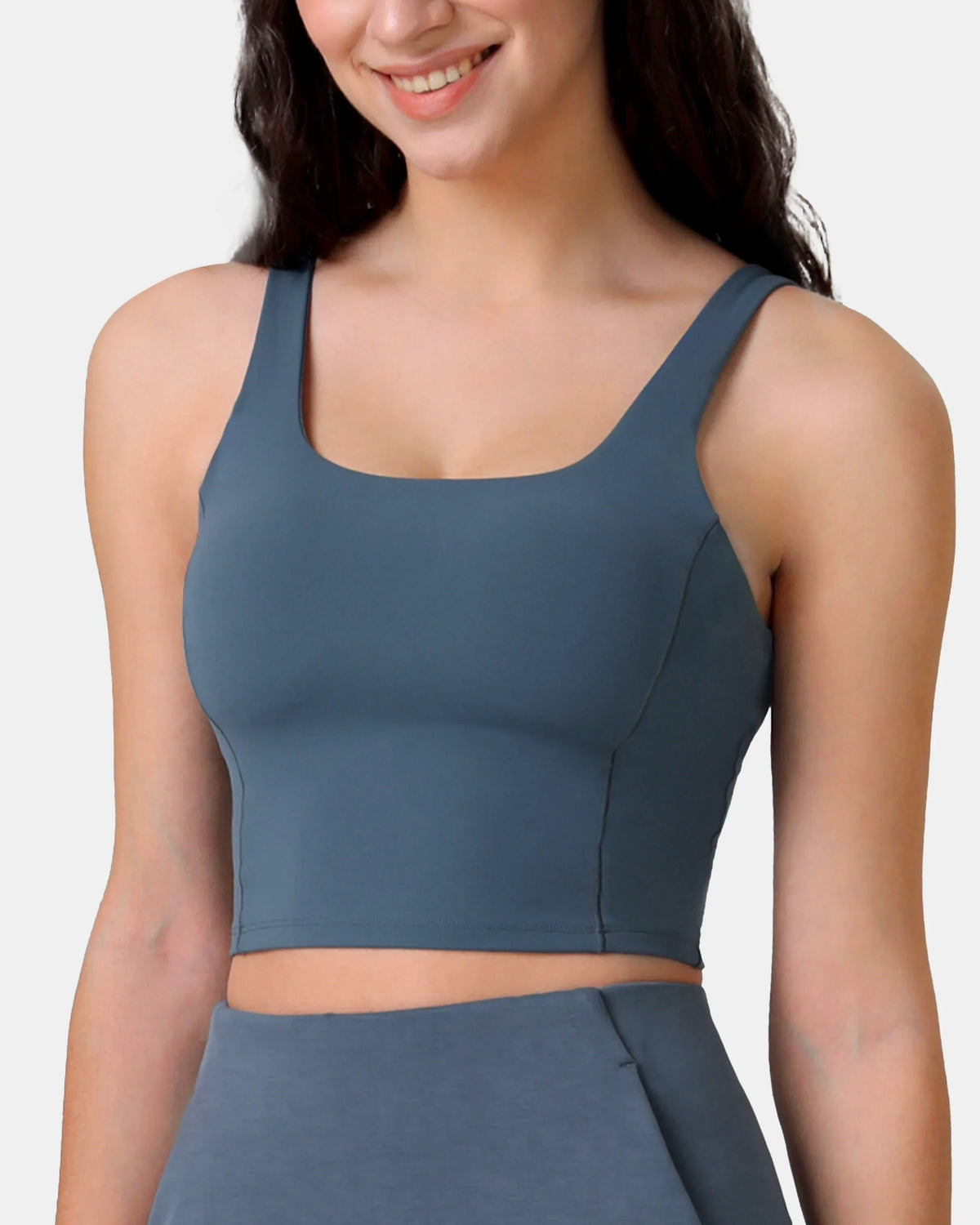 Dreamlux® Criss-Cross Back Sports Bra — Dark Jasper