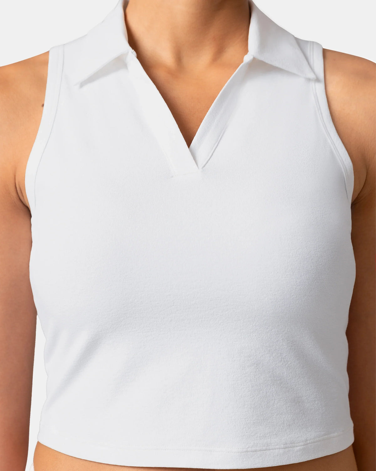 Sorona Sleeveless Crop Polo Tank – Slim-Fit 4