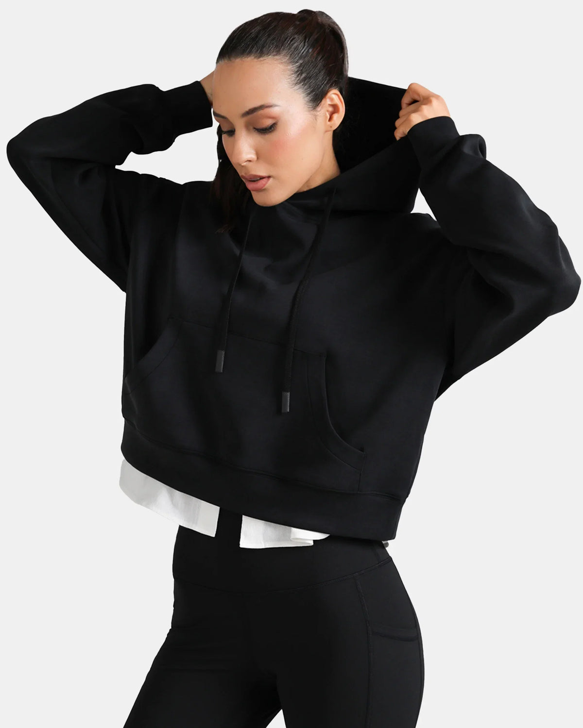 Velvra® Modal Cropped Pullover Hoodie 2