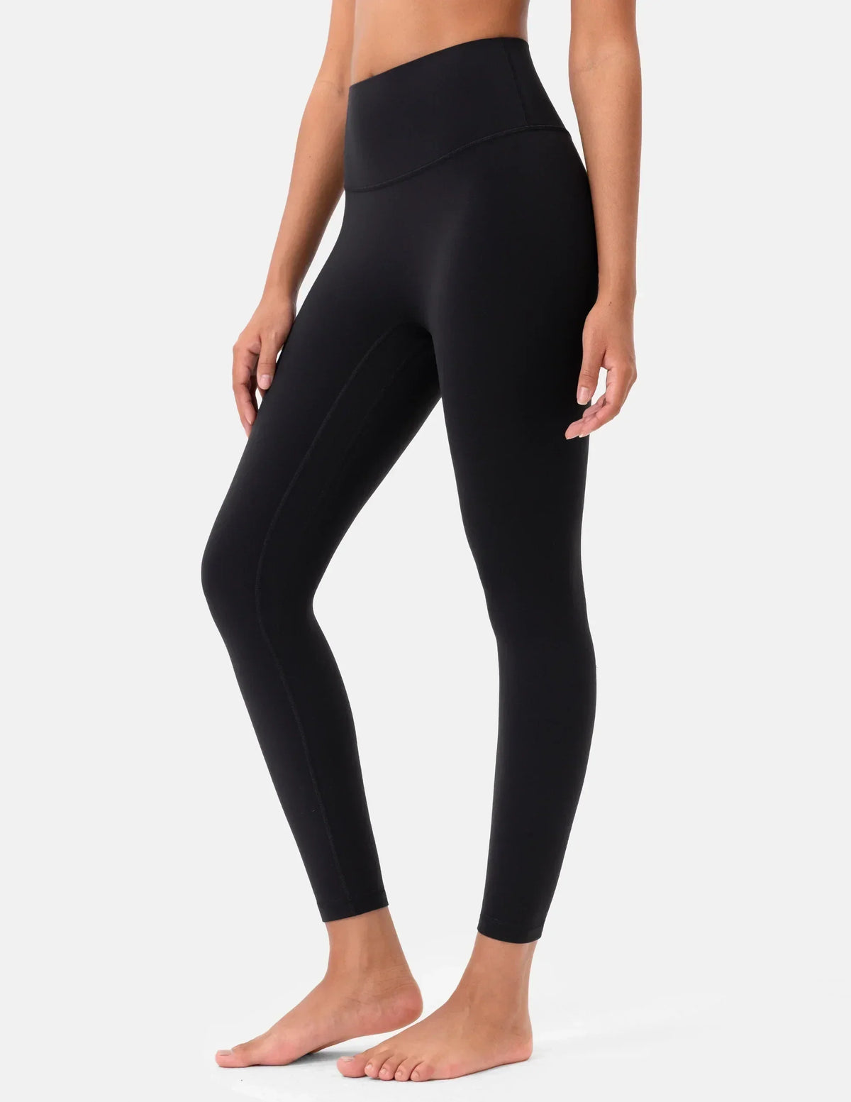 Dreamlux® High Waisted No Front Seam 25" 7/8 Workout Legging — Black