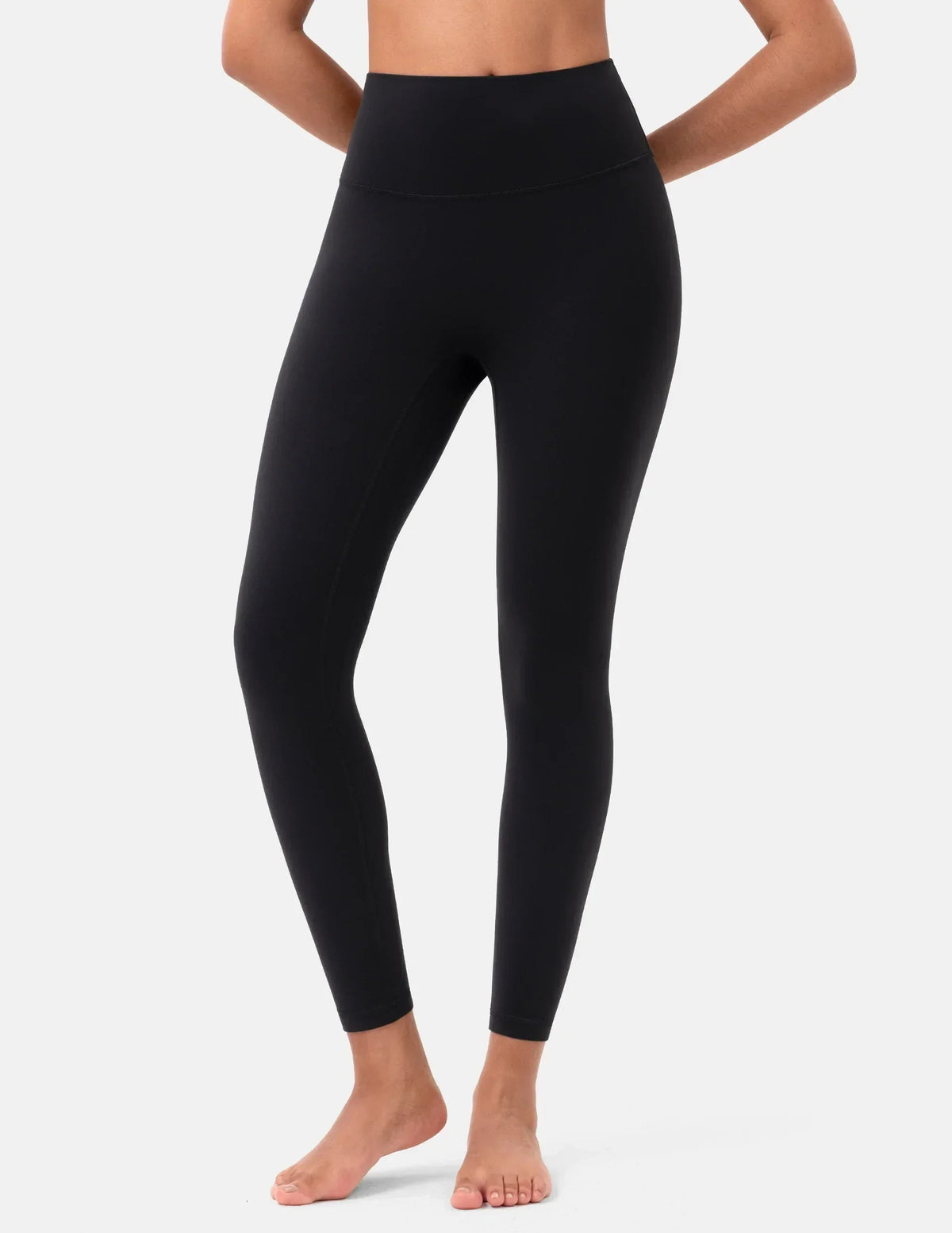 Dreamlux® High Waisted No Front Seam 25" 7/8 Workout Legging — Black