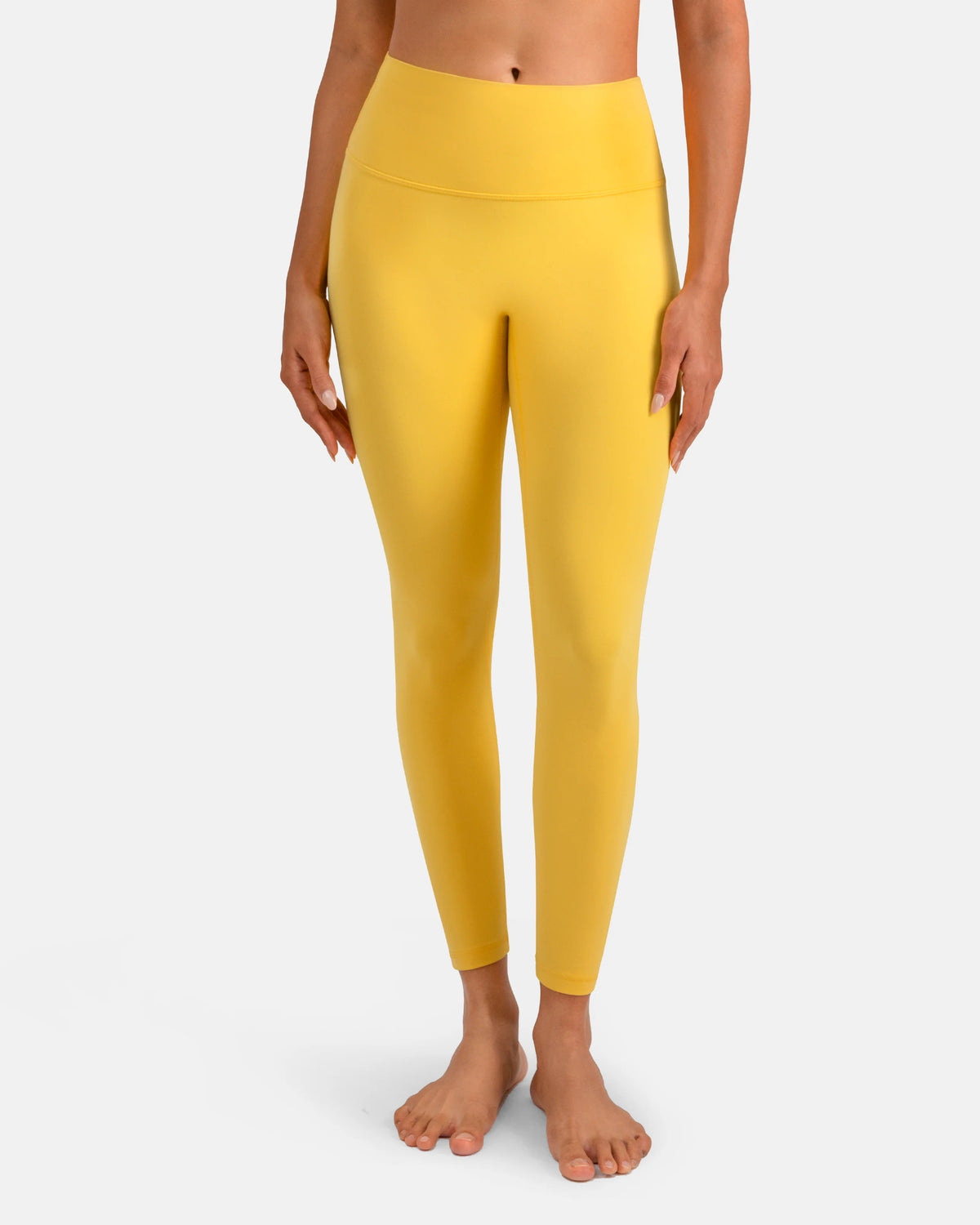 Dreamlux® High Waisted No Front Seam 25" 7/8 Workout Legging — Blazing Yellow