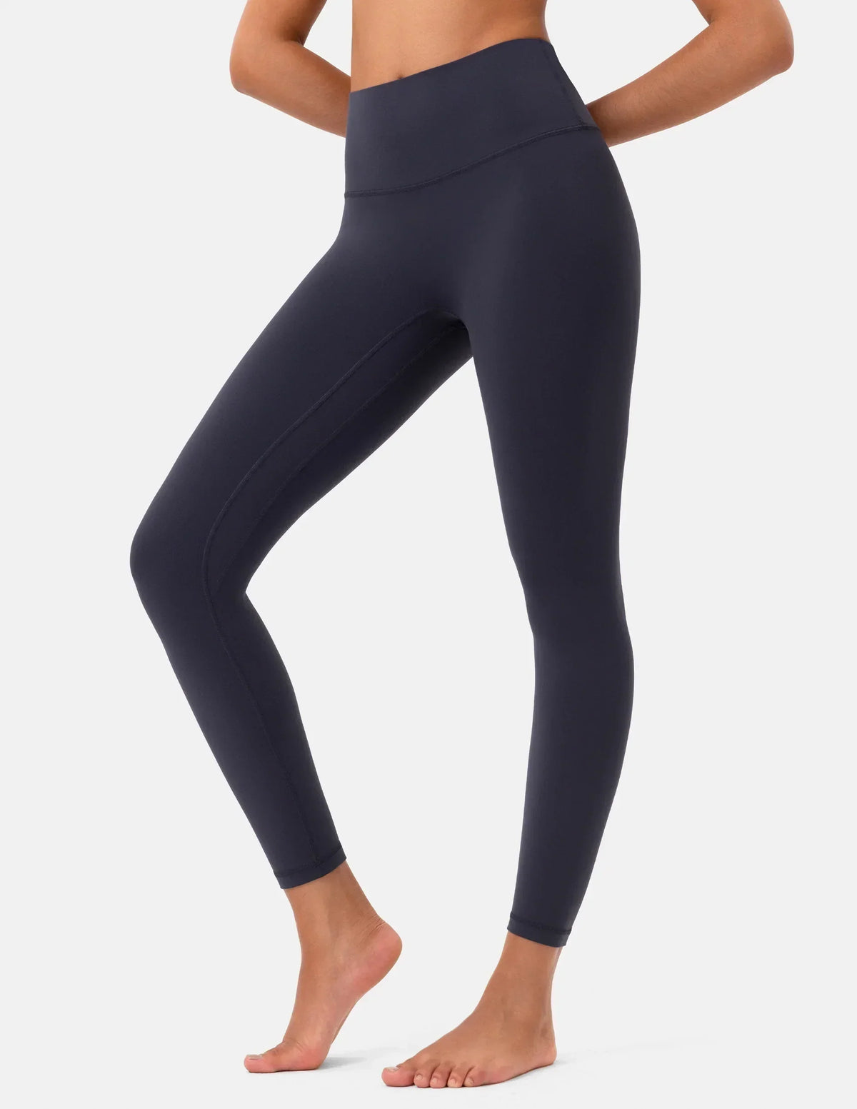 Dreamlux® High Waisted No Front Seam 25" 7/8 Workout Legging — Blue Ink